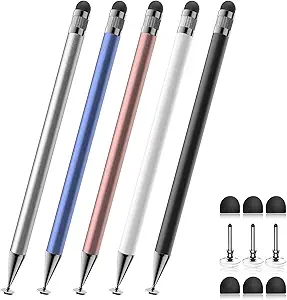 Stylus (5 Pcs), 2-in-1 Stylus Pen for Touch Screen