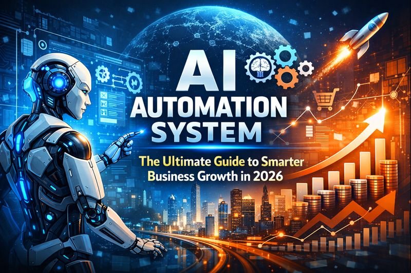 AI automation system showing smart technology improving business growth and productivity in 2026